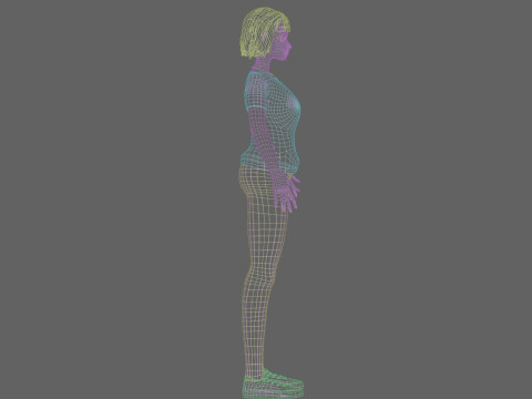 Cute Cartoon woman V24399 3Dモデル