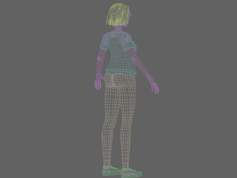 Cute Cartoon woman V24399 3Dモデル