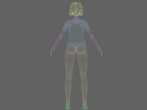 Cute Cartoon woman V24399 3Dモデル