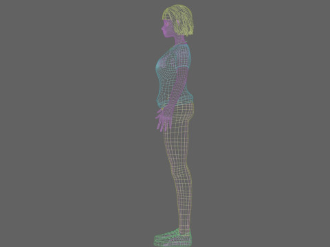 Cute Cartoon woman V24399 3Dモデル