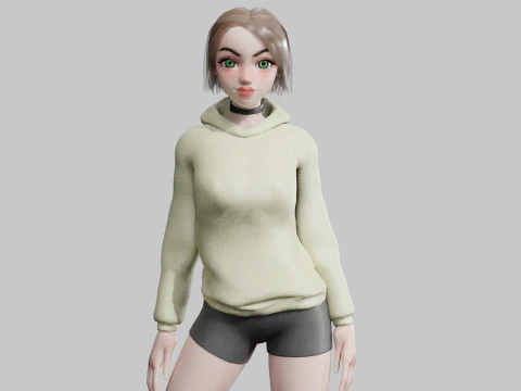 Femme classique mignonne V25294 Modèle 3D