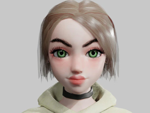 Cute classic Woman V25294 3D Model