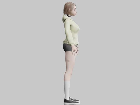 Cute classic Woman V25294 3D Model