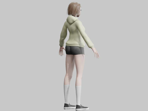 Cute classic Woman V25294 3D Model