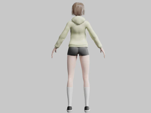 Cute classic Woman V25294 3D Model