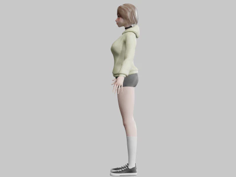 Cute classic Woman V25294 3D Model