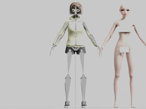 Cute classic Woman V25294 3D Model