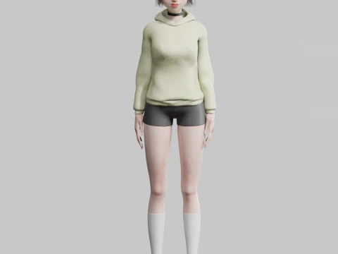 Cute classic Woman V25294 3D Model