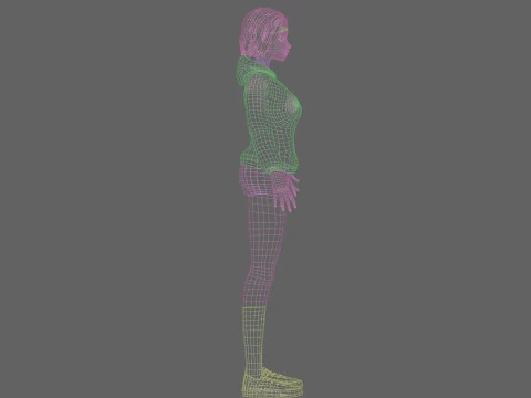 Cute classic Woman V25294 3D Model