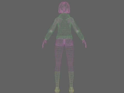 Cute classic Woman V25294 3D Model
