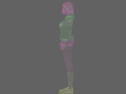 Cute classic Woman V25294 3D Model