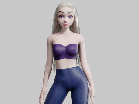 Wanita keren yang lucu V23956 Model 3D