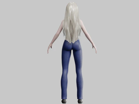 Cute cool woman V23956 3D Model