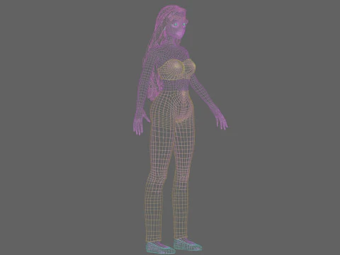 Cute cool woman V23956 3D Model
