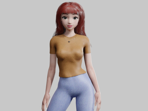 Cute pretty Woman V27273 3D Модель