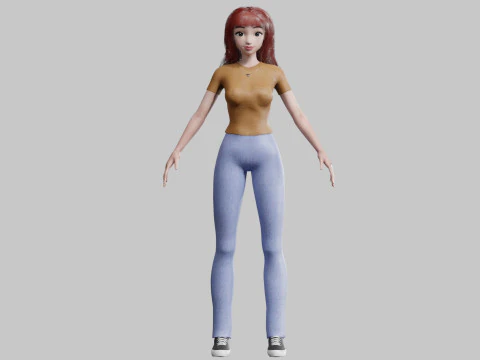 Cute pretty Woman V27273 3D Model