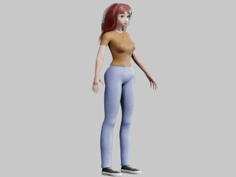 Cute pretty Woman V27273 3D Model