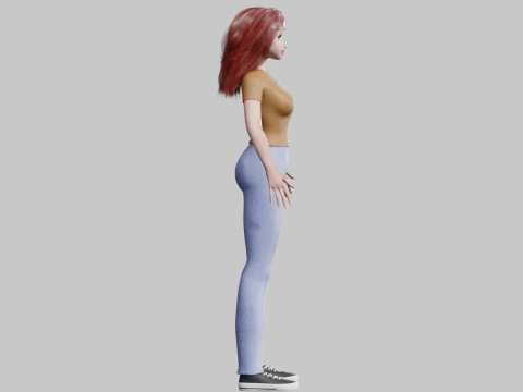 Cute pretty Woman V27273 3D Model