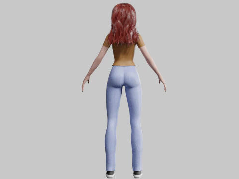 Cute pretty Woman V27273 3D Model