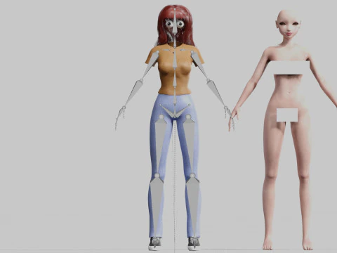 Cute pretty Woman V27273 3D Model