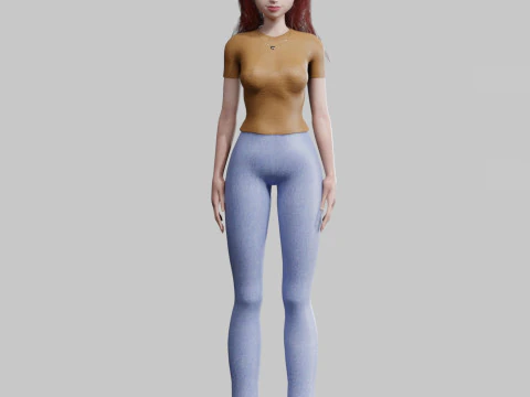 Cute pretty Woman V27273 3D Model