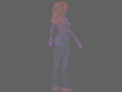 Cute pretty Woman V27273 3D Model
