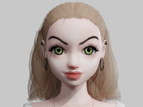 Cute Standard Woman V22004 3D Model