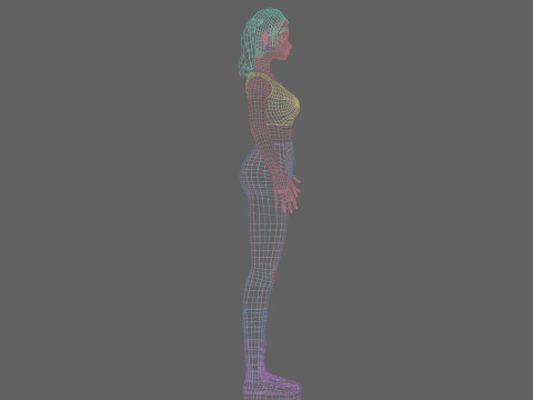Cute Standard Woman V22004 3D Model