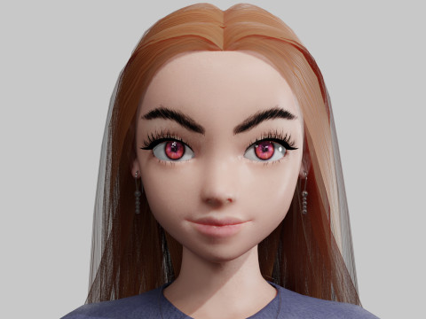 Cute teen woman V26334 Modèle 3D