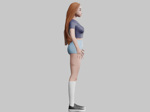 Cute teen woman V26334 Modèle 3D