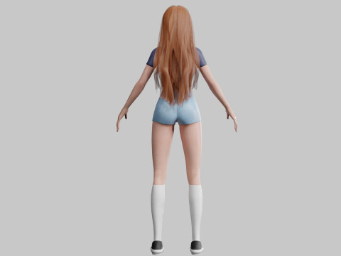 Cute teen woman V26334 Modèle 3D