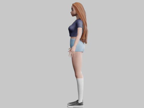Cute teen woman V26334 Modèle 3D