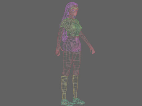 Cute teen woman V26334 Modèle 3D