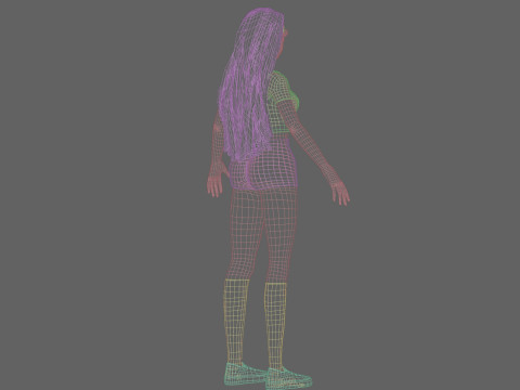Cute teen woman V26334 Modèle 3D