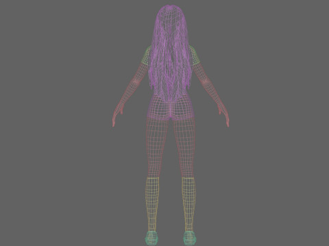 Cute teen woman V26334 Modèle 3D