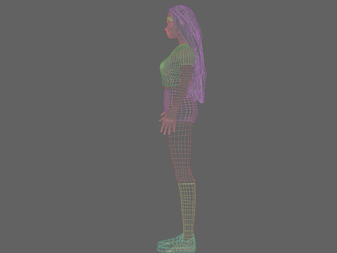 Cute teen woman V26334 Modèle 3D