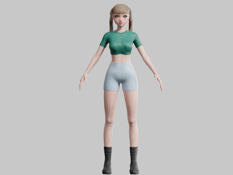Pretty Basic Woman V20448 Modelo 3D