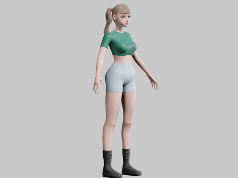 Pretty Basic Woman V20448 Modelo 3D