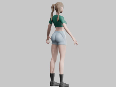 Pretty Basic Woman V20448 Modelo 3D