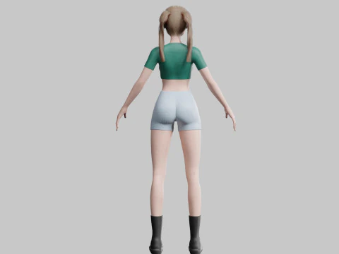 Pretty Basic Woman V20448 3D Model
