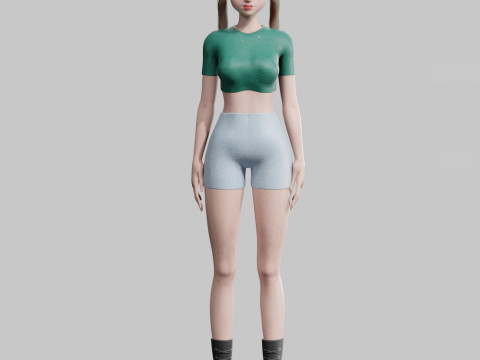 Pretty Basic Woman V20448 Modelo 3D