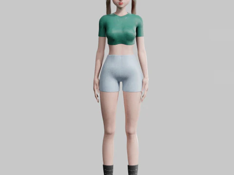 Pretty Basic Woman V20448 3D Model