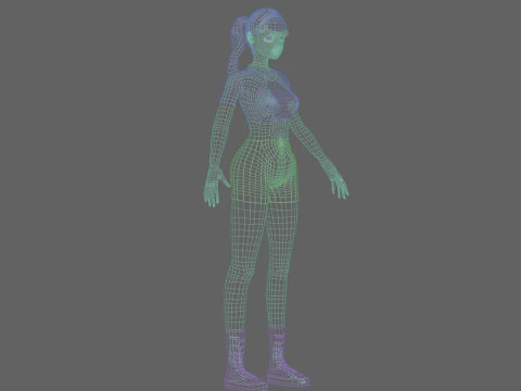 Pretty Basic Woman V20448 3D Model