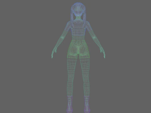 Pretty Basic Woman V20448 3D Model