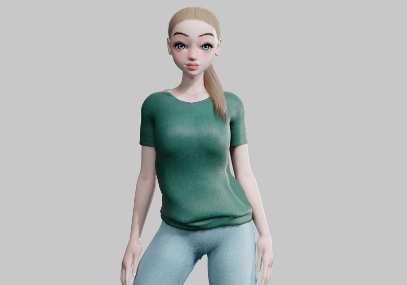 Pretty Beautiful woman V15925 3Dモデル .c4d .max .obj .3ds .fbx .stl .blend