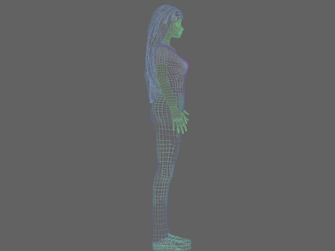 Pretty Cartoon woman V27591 Modelo 3D