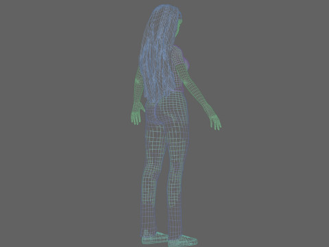 Pretty Cartoon woman V27591 Modelo 3D