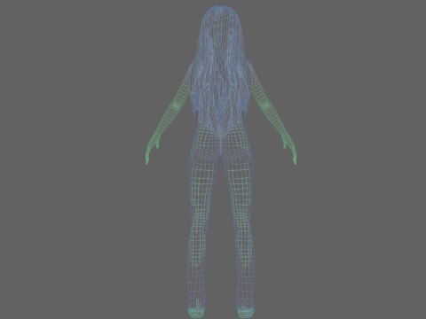 Pretty Cartoon woman V27591 Modelo 3D