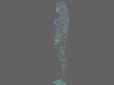 Pretty Cartoon woman V27591 Modelo 3D
