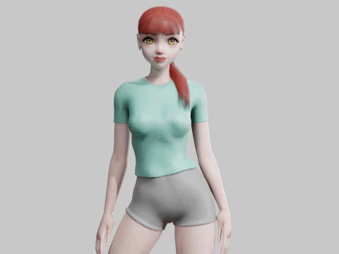 सुंदर क्लासिक महिला V18789 3D मॉडल